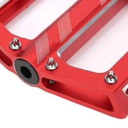Sxhlseller Mountain Bike Pedal Aluminum Alloy Material Bearings Pedal, Stable Reliable Performance Practical Bike Adapter Parts for Junior Bicycle City Bicycle(13 * 12 * 6cm-red)
