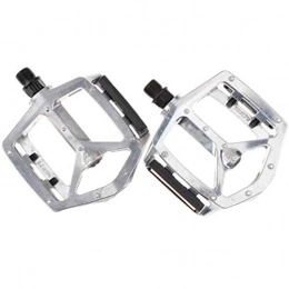 BEOOK Spares Aluminum Alloy Mountain Bike Pedals Ultra-light Material Pedals Non-slip Pedals for Road Bikes Silver