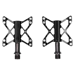 Shipenophy Mountain Bike Pedal Aluminum Platform Bicycle Pedal, Bicycle Flat Pedals Aluminum Alloy and ‑molybdenum Steel Material for Mountain Road Bike