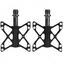 Alupre Mountain Bike Pedal Aluprey One Pair Aluminium Alloy Mountain Road Bike Lightweight Pedals Bicycle Replacement (Black)