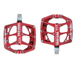 Anabei Spares Anabei Bicycle pedals, mountain bikes, flat pedals, comfortable and generous, Red