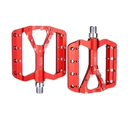 ANASRI Spares ANASRI TTRS store Fit For MTB DU Bushing Ultralight BIg Flat Bike Pedal Aluminum Alloy XC AM Mountain Road Bike Anti-slip Big Foot Bicycle Pedals (Color : JT03-Red)