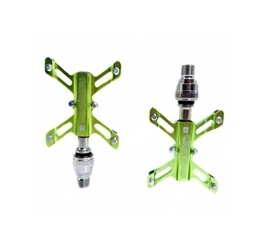 ANASRI Mountain Bike Pedal ANASRI TTRS store Fit For MTB Mountain Bicycle QR Pedal Sealed Bearing Butterfly Fit For BMX Folding Bike Aluminum Alloy Non-slip Accessory (Color : Green)