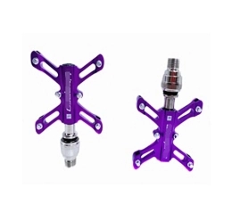 ANASRI Mountain Bike Pedal ANASRI TTRS store Fit For MTB Mountain Bicycle QR Pedal Sealed Bearing Butterfly Fit For BMX Folding Bike Aluminum Alloy Non-slip Accessory (Color : Purple)