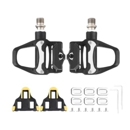 Anulely Mountain Bike Pedals, Non-Slip Mountain Cycling Pedals, Lock Pedals Compatible Toe Cage Adapters Look Pedals on Indoor Exercise Bike to Toe Cages