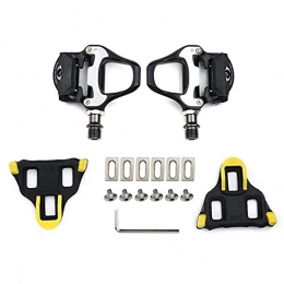 Aocase Mountain Bike Pedal Aocase Bicycle Pedal Road Bike Self-Locking Pedals Compatible with Shimano SPD-SL Compatible Cleat (Yellow) Set Professional Road Bike Pedal