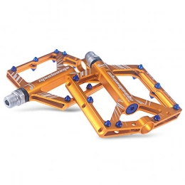 AODD Spares AODD Bike Bicycle Pedals, Lightweight Mountain Bike Pedals, Professional aluminum alloy, Anti-slip locking spikes, corrosion resistant, Fashion, tough and durable, for most mountain bikes ect (Orange)