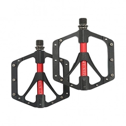 AOLVO Spares Aolvo Bike Pedals 9 / 16inch, Mountain Bike Pedals Flat for Mountain Cycling Road Bicycles Aluminum Alloy Flat 3 Sealed for Bikes Road Cycling - Black