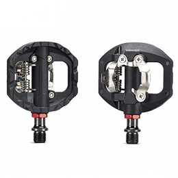 AQCRS Mountain Bike Pedal AQCRS 1 Pair Mountain Road Bike Cleats Clipless Pedals Bicycle Self-locking Pedal Replacement (Color : Black)