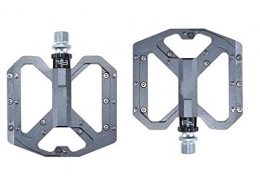 Aquila Spares Aquila Cycling Bike Pedals, Mountain Non-Slip Bike Pedals Platform Bicycle Flat Alloy Pedals 9 / 16" 3 Bearings For Road Fixie Bikes for Road Bike ( Color : Titanium )