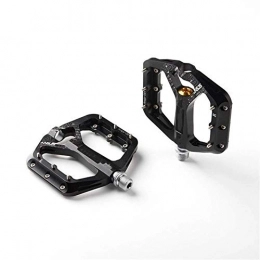 Aquila Mountain Bike Pedal Aquila Durable Non-Slip Mountain Bike Pedals, Ultra Strong Machined 9 / 16" 3 Sealed Bearings For Road Fixie Bike (Color : Black)