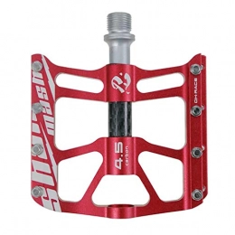 ASKLKD Spares ASKLKD Bike Cycling Pedals CNC Machined Aluminum Alloy Durable Non-slip 3 Bearings Pedals For 9 / 16" Universal Cycling Mountain Road Bike Cycling accessories (Color : Red)