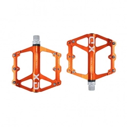 ASKLKD Mountain Bike Pedal ASKLKD Bike Pedals Aluminum Alloy Rust Proof Dust Proof Bike Hybrid Pedals 9 / 16 Inch for BMX / MTB Platform Pedals Mountain Road Bike 1 Pair Cycling accessories (Color : Orange)