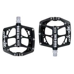 ASKLKD Spares ASKLKD Mountain Bike Pedals Aluminum Alloy 3 Bearing Composite High-Strength Non-SlipSurface 9 / 16 for Road BMX MTB Fixie Bikes Flat Bike 1 Pair Cycling accessories (Color : Black)