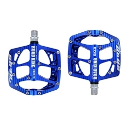 ASKLKD Spares ASKLKD Mountain Bike Pedals Aluminum Alloy 3 Bearing Composite High-Strength Non-SlipSurface 9 / 16 for Road BMX MTB Fixie Bikes Flat Bike 1 Pair Cycling accessories (Color : Blue)