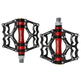 ASKLKD Mountain Bike Pedal ASKLKD Mountain Bike Pedals Aluminum Alloy Antiskid Durable 3 Bearing 9 / 16 for BMX MTB Road Bicycle Hybrid Pedals 1 Pair Cycling accessories (Color : Black)