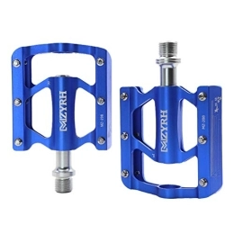 ASKLKD Mountain Bike Pedal ASKLKD Mountain Bike Pedals CNC Machined Aluminum Alloy 3 Bearing High-Strength Non-Slip 9 / 16 Bicycle Pedals MTB Bikes Bike Pedals 1 Pair Cycling accessories (Color : Blue)