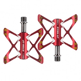ASUD Mountain Bike Pedal ASUD Bike Bicycle Pedals, Bike Pedals 9 / 16 Cycling Sealed Bearing Bicycle Pedals, Red