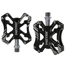 ASUD Spares ASUD Lightweight Mountain Bike Pedals MZ-505, Aluminum alloy Bicycle Platform Pedals for BMX MTB 9 / 16", Black