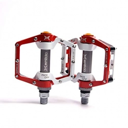 ASUD Spares ASUD Mountain Bike Pedals, Ultra Strong Colorful CNC Machined 9 / 16" Cycling Sealed 3 Bearing Pedals, Red