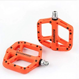 ASUD Mountain Bike Pedal ASUD Nylon fiber Bike Platform Pedals Lightweight Road Cycling Bicycle Pedals for MTB BMX, Orange