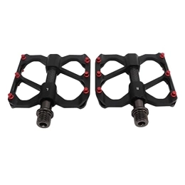 Atyhao Mountain Bike Pedal Atyhao Flat Platform Pedals, Sealed Three Bearings CNC Aluminum Alloy Body Mountain Bike Pedals 2PCS for Replacement (Black)