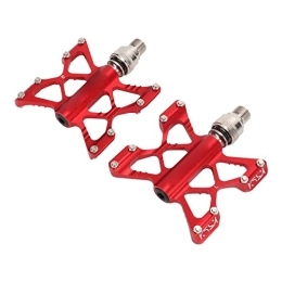 AUHX Spares AUHX Bike Bearing Pedals, Bicycle Pedal Hollowed for Mountain Bikes for Folding Bikes(Red (boxed))
