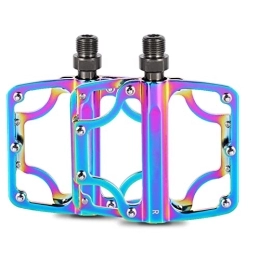 AXOINLEXER Spares AXOINLEXER Outdoor Indoor Cycling Pedals 3 Sealed Bearings MTB Pedals Wide Platform Pedals for Mountain Bike, BMX, Road Bike Pedals, colorful