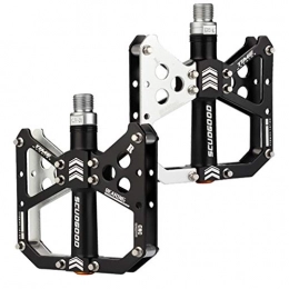 B Baosity Spares B Baosity Mountain Bike Pedals Aluminum Alloy Cycling Sealed Bearing Flat Platform Pedals with Anti-Skid Pins Lightweight Bike Accessories - Silver