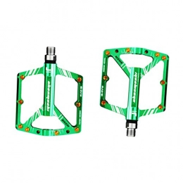 B Baosity Spares B Baosity Mountain Bike Pedals Bicycle Platform Pedals Road Bike Bearing Pedals for 9 / 16-Inch Bicycle Bike, Lightweight and Corrosion Resistant - Green