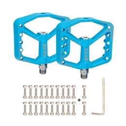 BaiHogi Spares BAIHOGI Flat Bicycle Pedals MTB Road 3 Sealed Bearings Mountain Bike Pedal Wide Platform Pedales Bicicleta Bike Accessories Parts (Color : Blue Pedals)