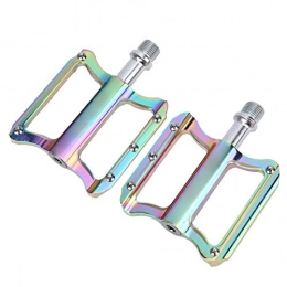 banapo Spares banapo Professional Aluminum Alloy Bike Pedals, High Hardness Flat Bicycle Pedals, with 10 Non‑slip Nails for Mountain Bike Cyclist
