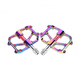 BAODI Mountain Bike Pedal BAODI Bicycle Pedals Bicycle Components Ultra Light Bicycle Pedal All Pedal Bearing Aluminum Pedal Electroplated Rainbow