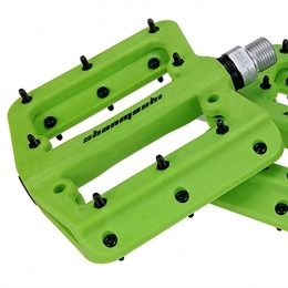 BaoYPP Spares BaoYPP Bike Pedals Durable Mountain Bike Flat Cycling Road Bike Pedals Fit Most Adult Mountain Road Bikes Bike Easy to Install (Color : Green, Size : 100x98x20mm)