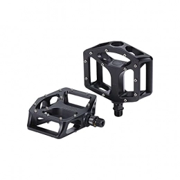 BBB Spares BBB Mountain Bike Pedals Flat 9 / 16" with Replaceable Grip Pins Aluminium for Downhill and Freeriding MountainHigh BPD-32 Mountainbike, Black