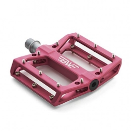 BC Bicycle Company Spares BC Bicycle Company Lightweight Aluminum Bike Pedals by Great for MTB, BMX, Downhill - Wide Flat Platform with Removable Grip Pins - 9 / 16 Cr-Mo Spindle - Pink