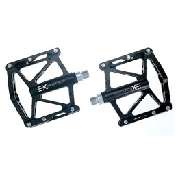 Belleashy Spares Belleashy Bike Pedals Mountain Bike Pedals 1 Pair Aluminum Alloy Antiskid Durable Bike Pedals Surface For Road BMX MTB Bike 2 Colors (SMS-EX) for Cycling (Color : Black)