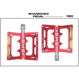 Belleashy Mountain Bike Pedal Belleashy Bike Pedals Mountain Bike Pedals 1 Pair Aluminum Alloy Antiskid Durable Bike Pedals Surface For Road BMX MTB Bike 8 Colors (SMS-361) for Cycling (Color : Red)
