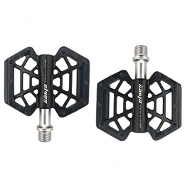 Belleashy Spares Belleashy Bike Pedals Mountain Bike Pedals 1 Pair Aluminum Alloy Antiskid Durable Bike Pedals Surface For Road BMX MTB Bike Black (SG-013W) for Cycling