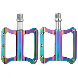 BESPORTBLE Spares BESPORTBLE 1 Pair of Mountain Bike Pedals Aluminium Alloy Platform Flat Pedals for Road Mountain Cycling Road Dazzling Color