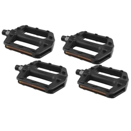 BESPORTBLE Mountain Bike Pedal BESPORTBLE 2 Pairs Mountain Bike Pedal Metal Bicycle Platform Flat Pedals for Road Mountain Cycling Road Bicycle (Black)