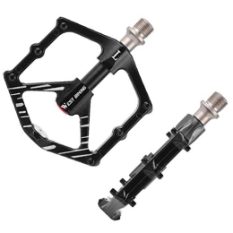 BESPORTBLE Mountain Bike Pedal BESPORTBLE 2pcs Aluminum Alloy Bike Pedal Mountain Bike Pedal Set Non Slip Bicycle Platform Black Flat Pedals for Road Mountain Bike Bicycle MTB Pedal Replacement