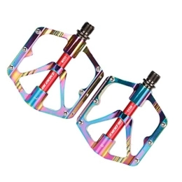 BESPORTBLE Spares BESPORTBLE Bike Pedals Colorful Mountain Bike Bicycle Pedals Aluminum Alloy Mountain Bike Pedal Bicycle Flat Pedal for Road Mountain MTB Bike