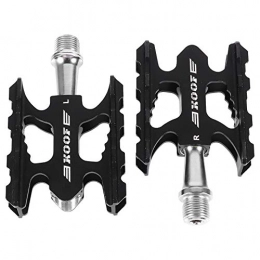 BESPORTBLE Spares BESPORTBLE Black Road MTB Bike Pedals Aluminum Alloy Bicycle Pedals Non Slip Sealed Bearing Lightweight Platform Flat Pedals for Mountain Bike MTB BMX Folding Road Bicycle