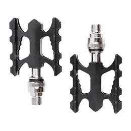 Besthuer Mountain Bike Pedal Besthuer Bike Pedals Bicycle Pedal Mountain Bike Pedal Quick Release Aluminum Alloy Pedal Anti-skid Grip Folding Bicycle Platform Pedals for MTB