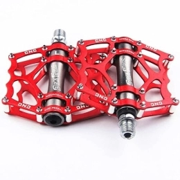 Beyoung Mountain Bike Pedal Beyoung Mountain Bike Pedals 9 / 16" Road Bike Pedals Non-Slip Lightweight Aluminum Alloy Bicycle Pedal Fits for MTB BMX Road Exercise Bike, Red