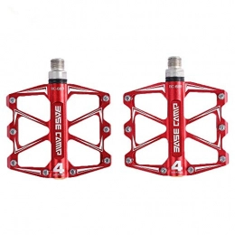 BGGPX Spares BGGPX Light Aluminum Bike Pedals Anti-slip Mountain Fixed Gear Treadle With 4 Ball Bearing Bicycle Accessories Bicycle Pedal (Color : Red)