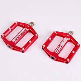 BGGPX Spares BGGPX Mountain Bike Bicycle Pedals Cycling Aluminium Alloy Pedals Mountain Bicycle Pedal Flat XC TR AM FR DH / Fit For KOOZER PD50 (Color : Red)
