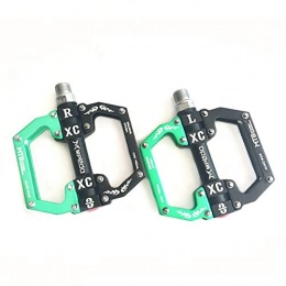 BGGPX Spares BGGPX MTB BMX Pedals 3 Sealed Bearing Bicycle Pedal Anti-slip Cleats Pegs Crank Flat Aluminum Alloy Road Mountain Cycling Accessories (Color : Green)