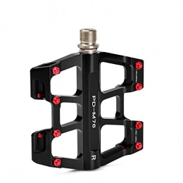 BGROEST-SP Spares BGROEST-SP Bicycle Pedal Mountain Bike Pedal Lightweight Aluminium Alloy Pedals for MTB Road Bicycle Road bike Hybrid Pedal (Color : Black)